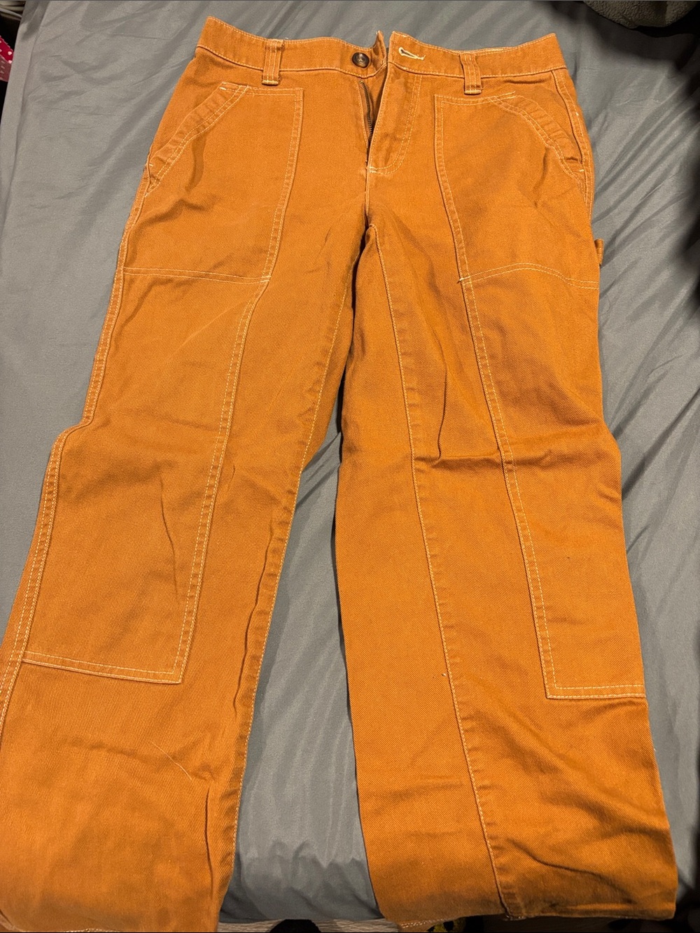 Old Navy Women's Burnt Orange High-Rise Straight Jeans